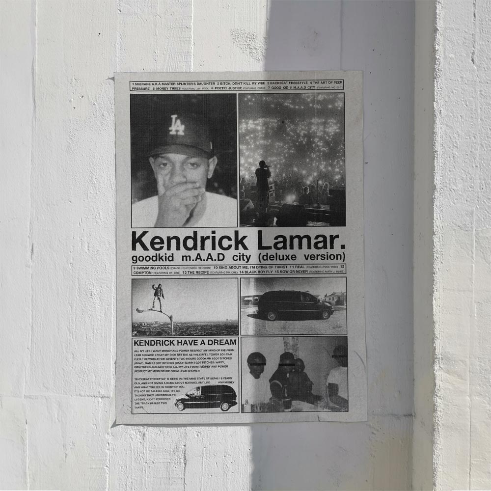 Kendrick Lamar "Good Kid M.A.A.D City" Poster