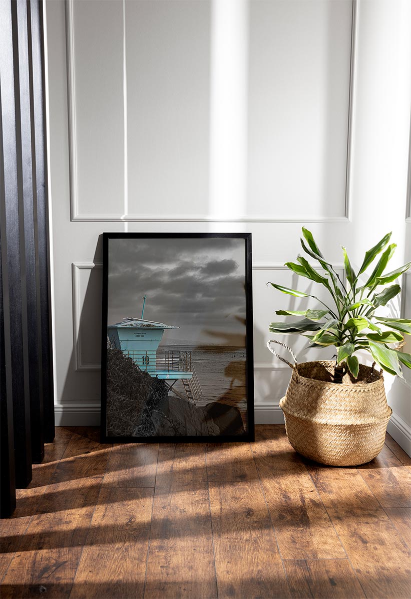 California Lifegaurd Tower Black & White