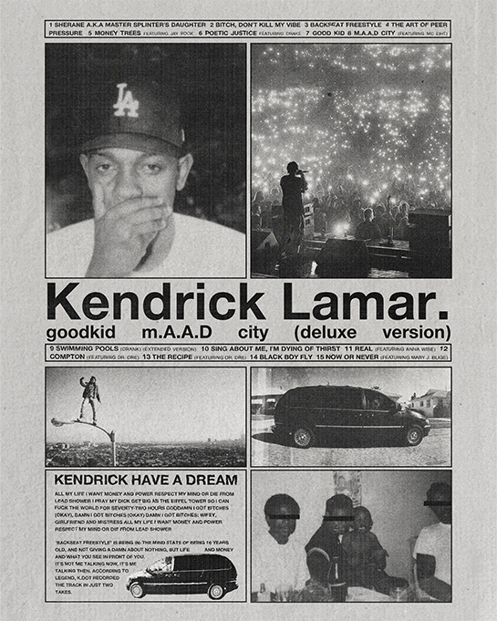 Kendrick Lamar "Good Kid M.A.A.D City" Poster