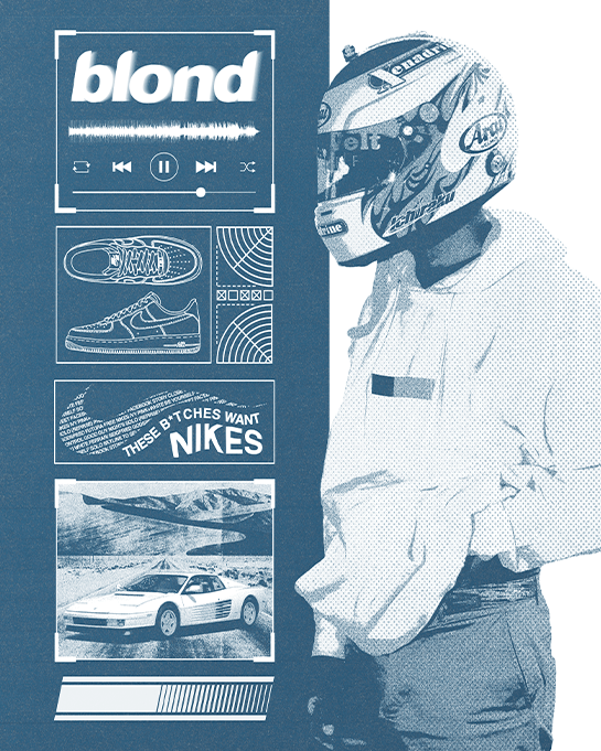 Frank Ocean "Blonde Blueprint" Poster