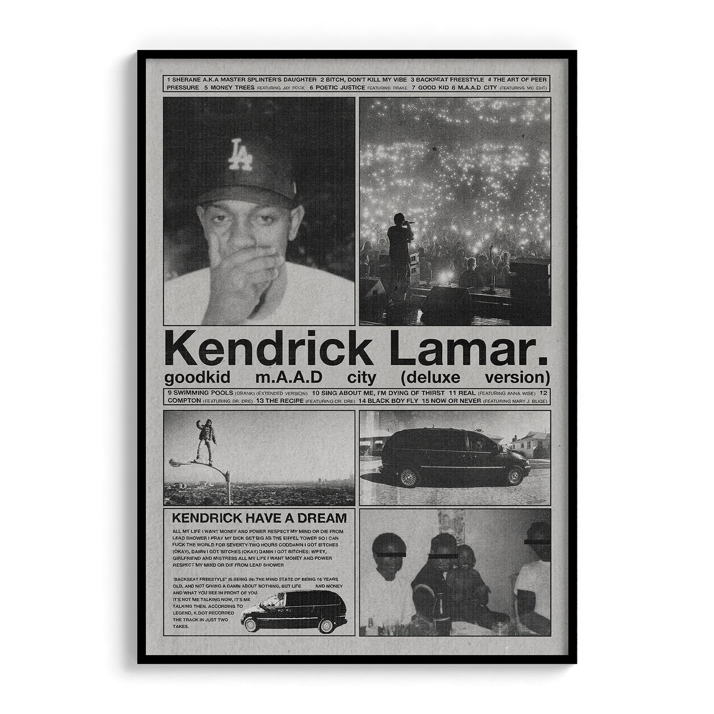 Kendrick Lamar "Good Kid M.A.A.D City" Poster