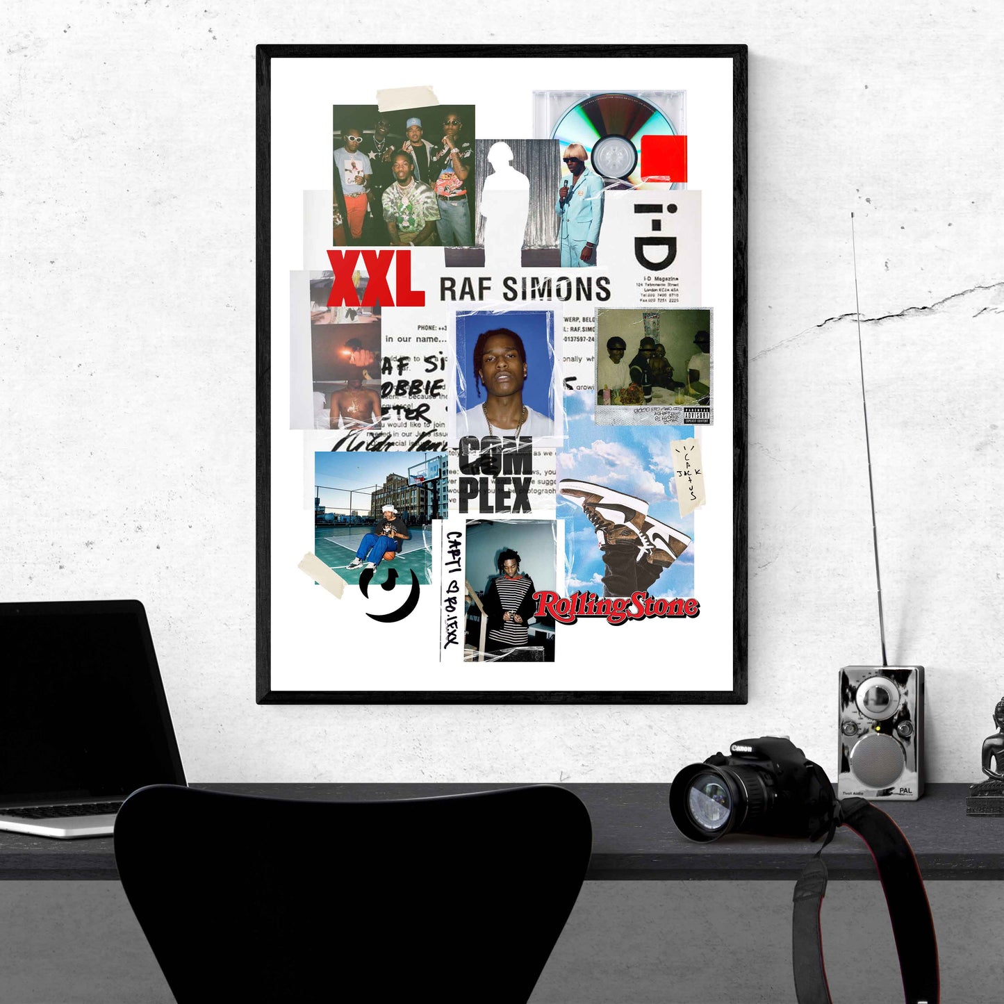 Streetwear & Rappers Music Collage Poster