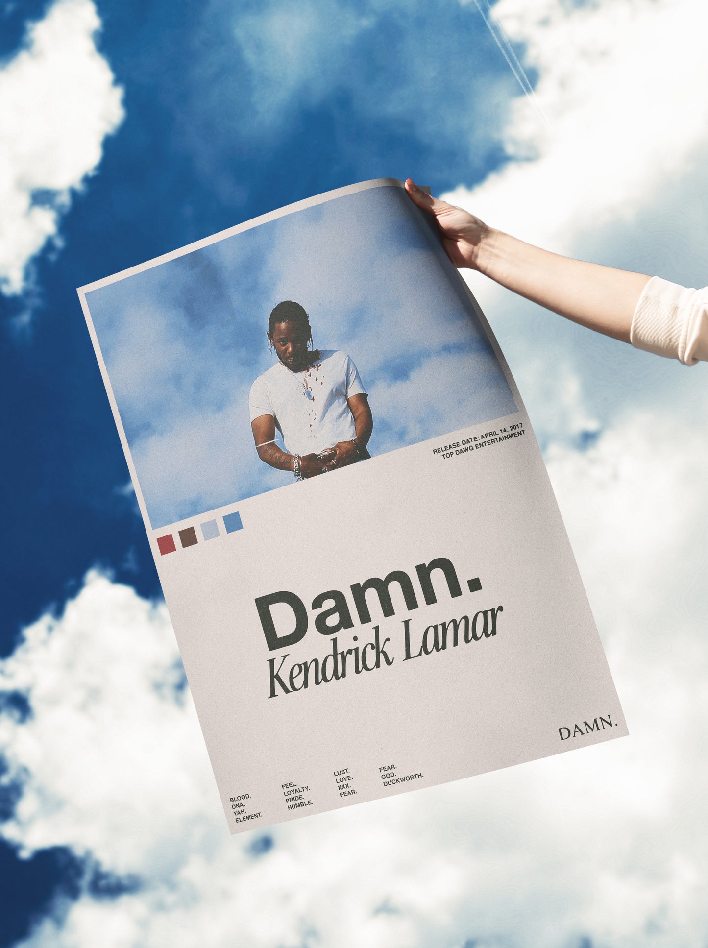 Damn. By Kendrick Lamar Minimalist Album Poster