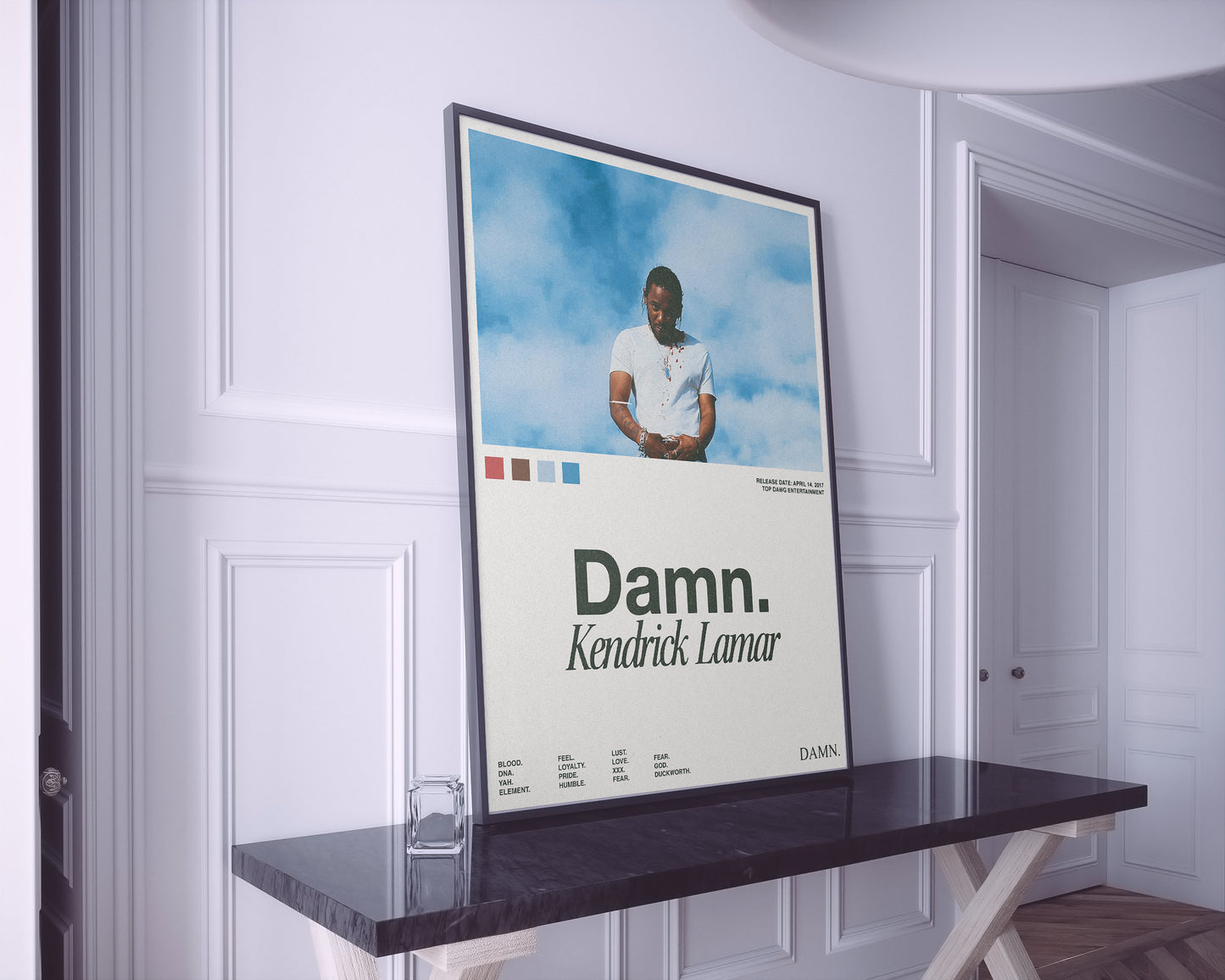 Damn. By Kendrick Lamar Minimalist Album Poster
