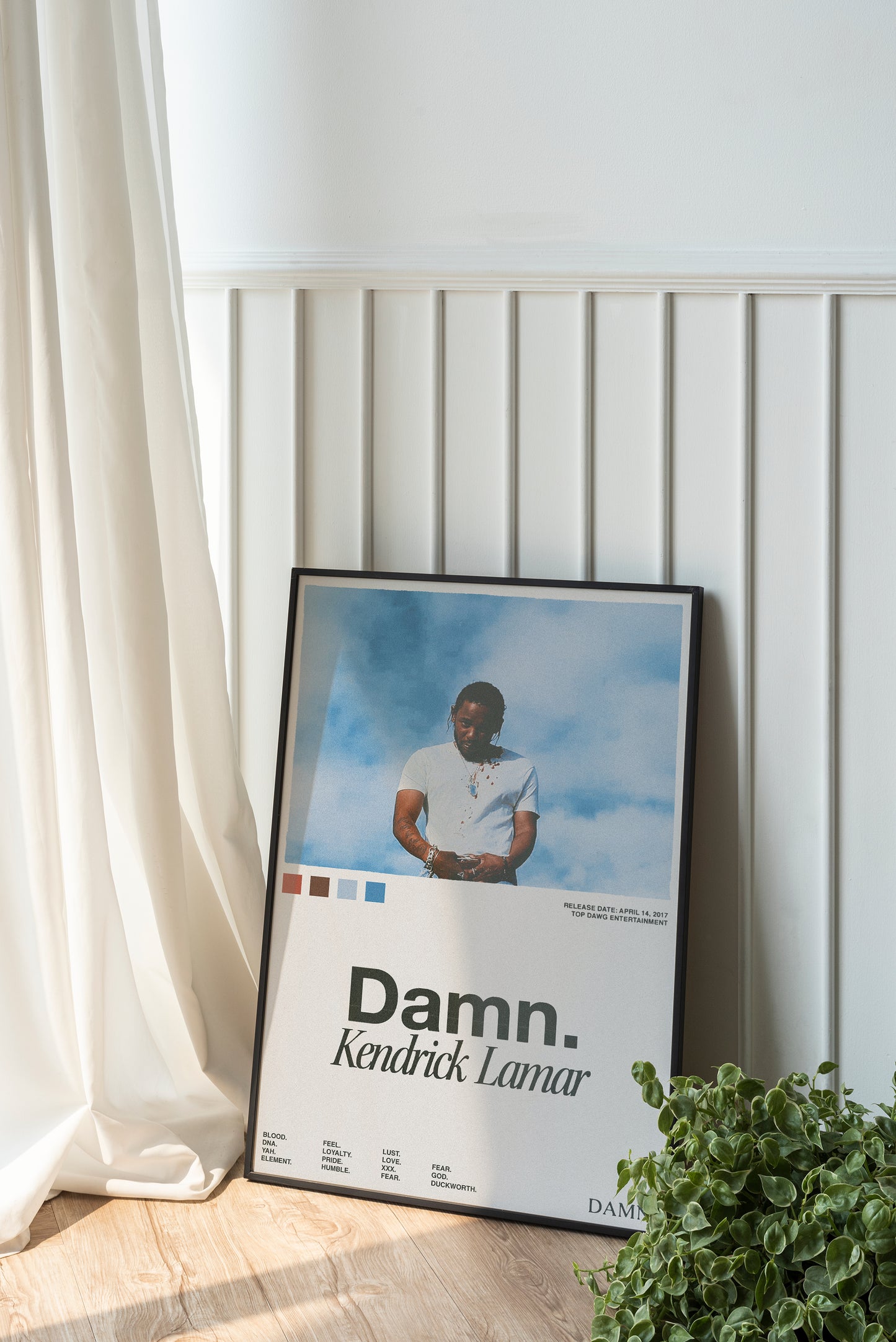 Damn. By Kendrick Lamar Minimalist Album Poster