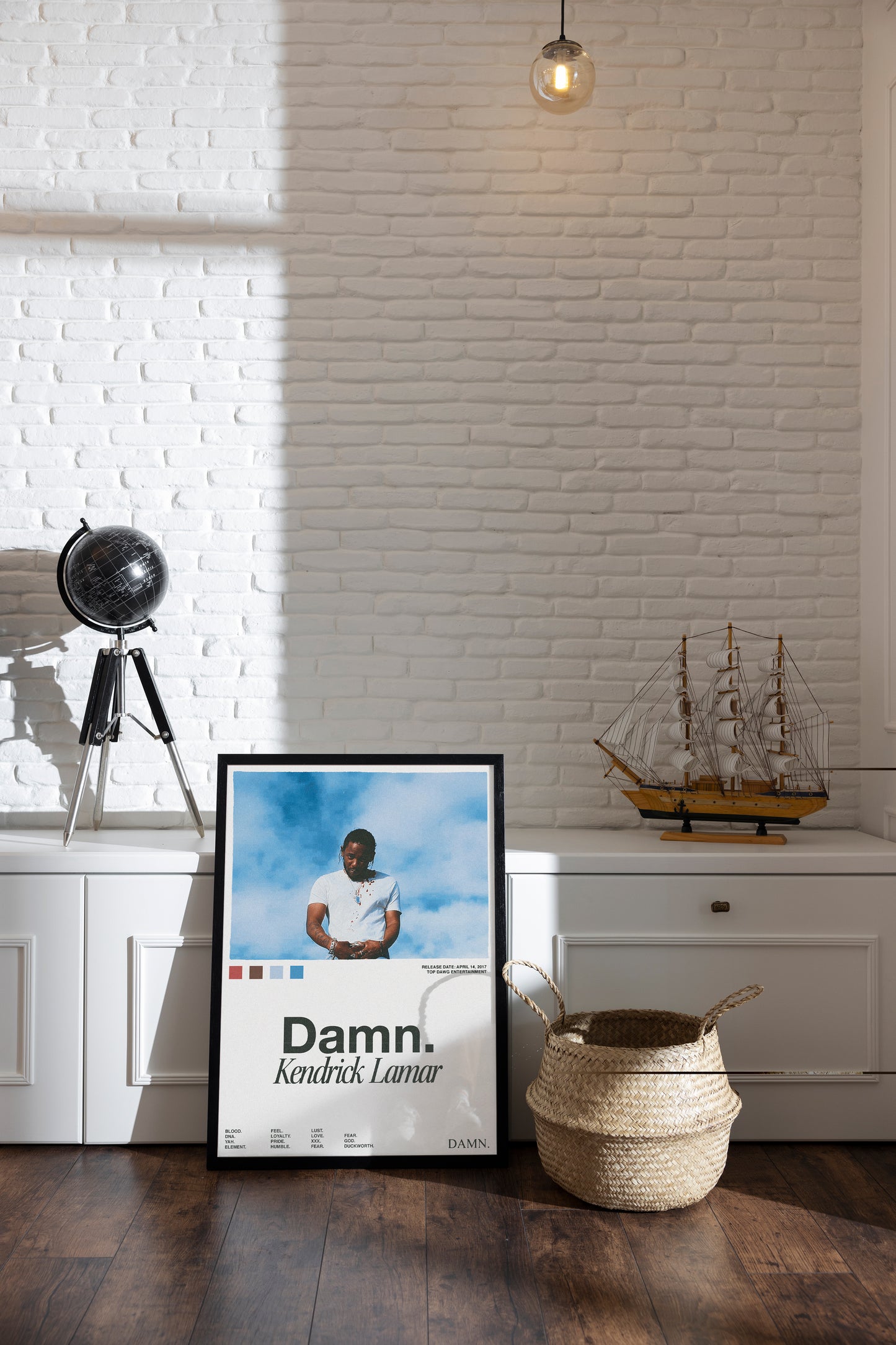 Damn. By Kendrick Lamar Minimalist Album Poster