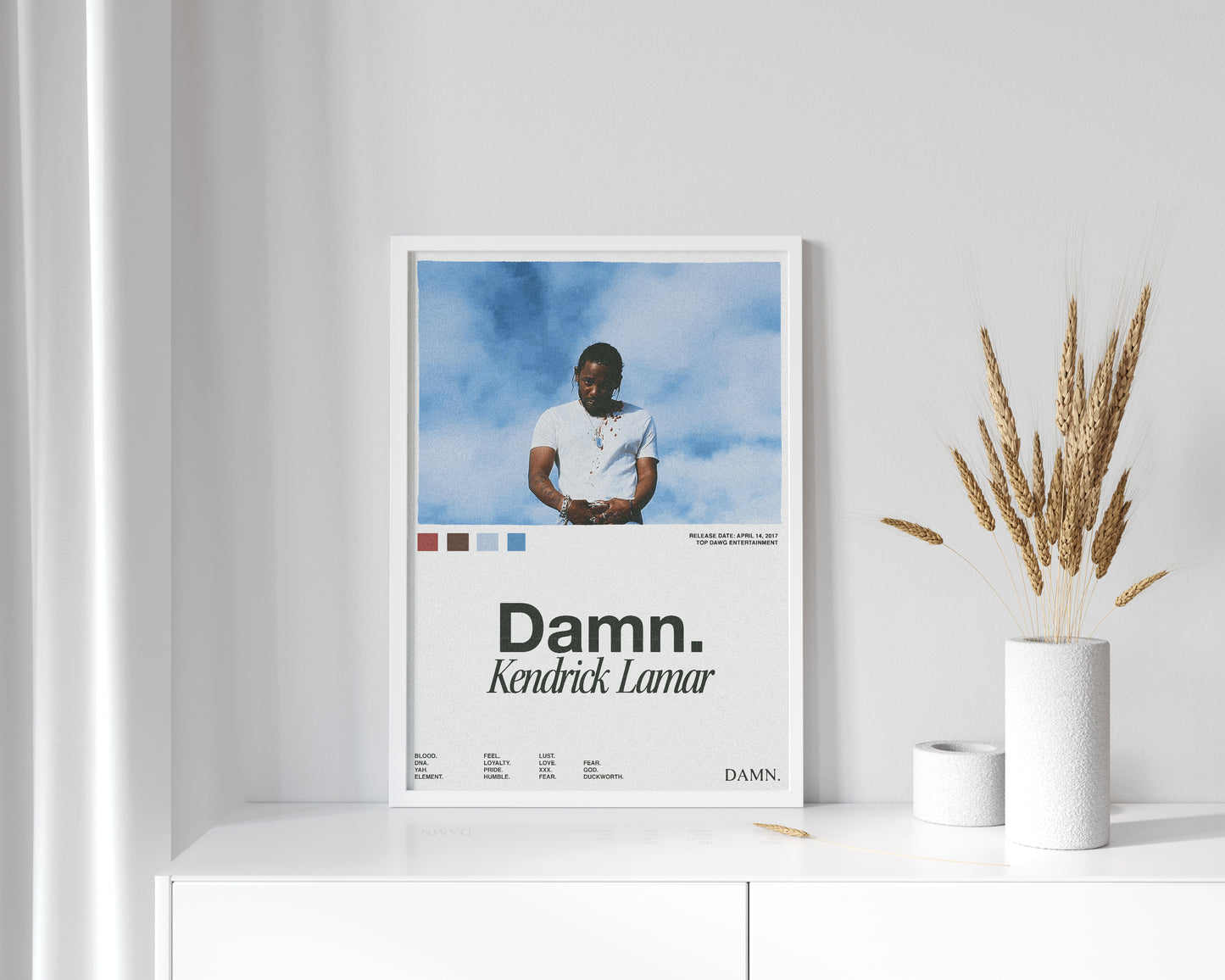 Damn. By Kendrick Lamar Minimalist Album Poster