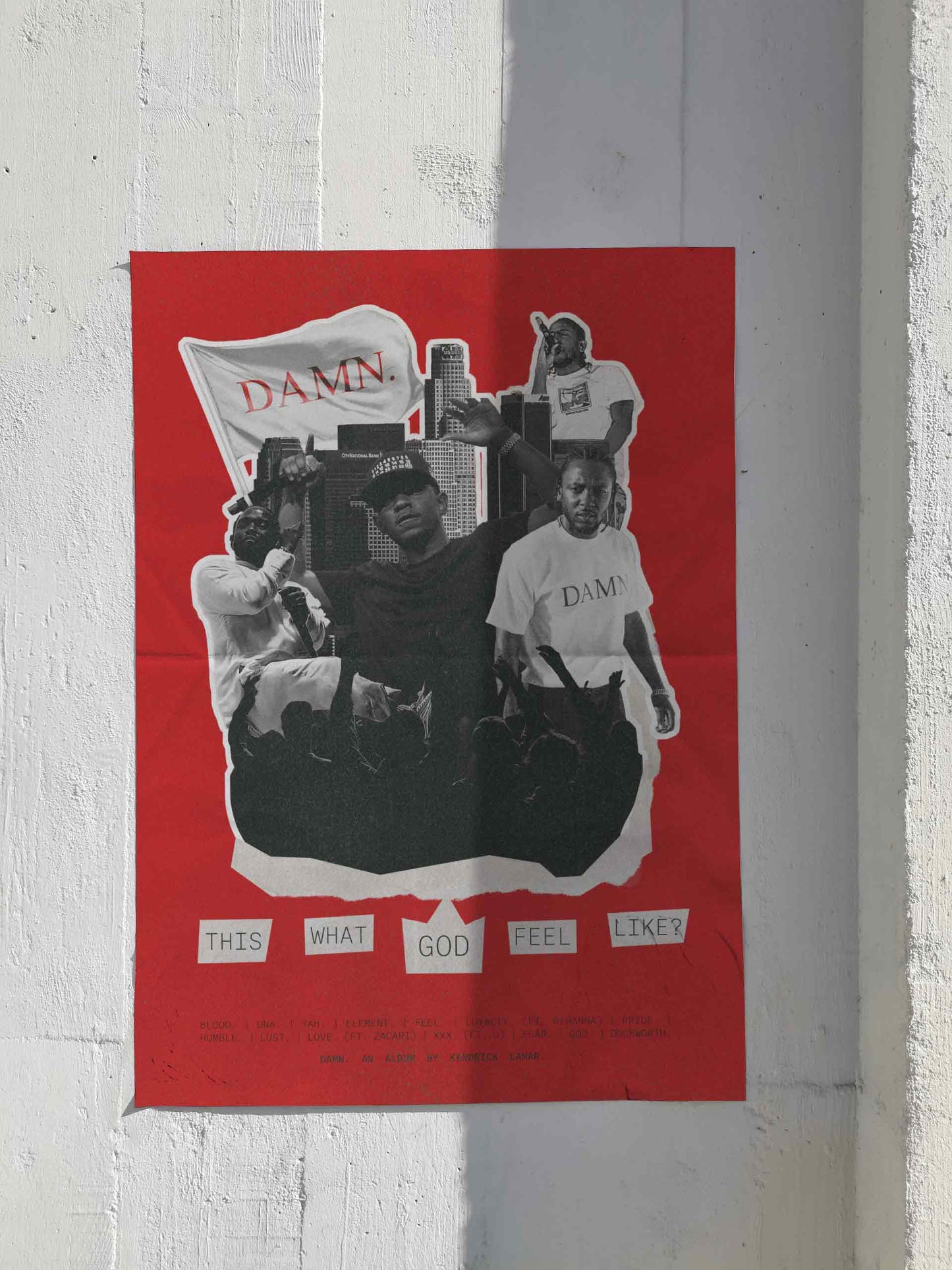 Kendrick Lamar "DAMN" Collage Poster