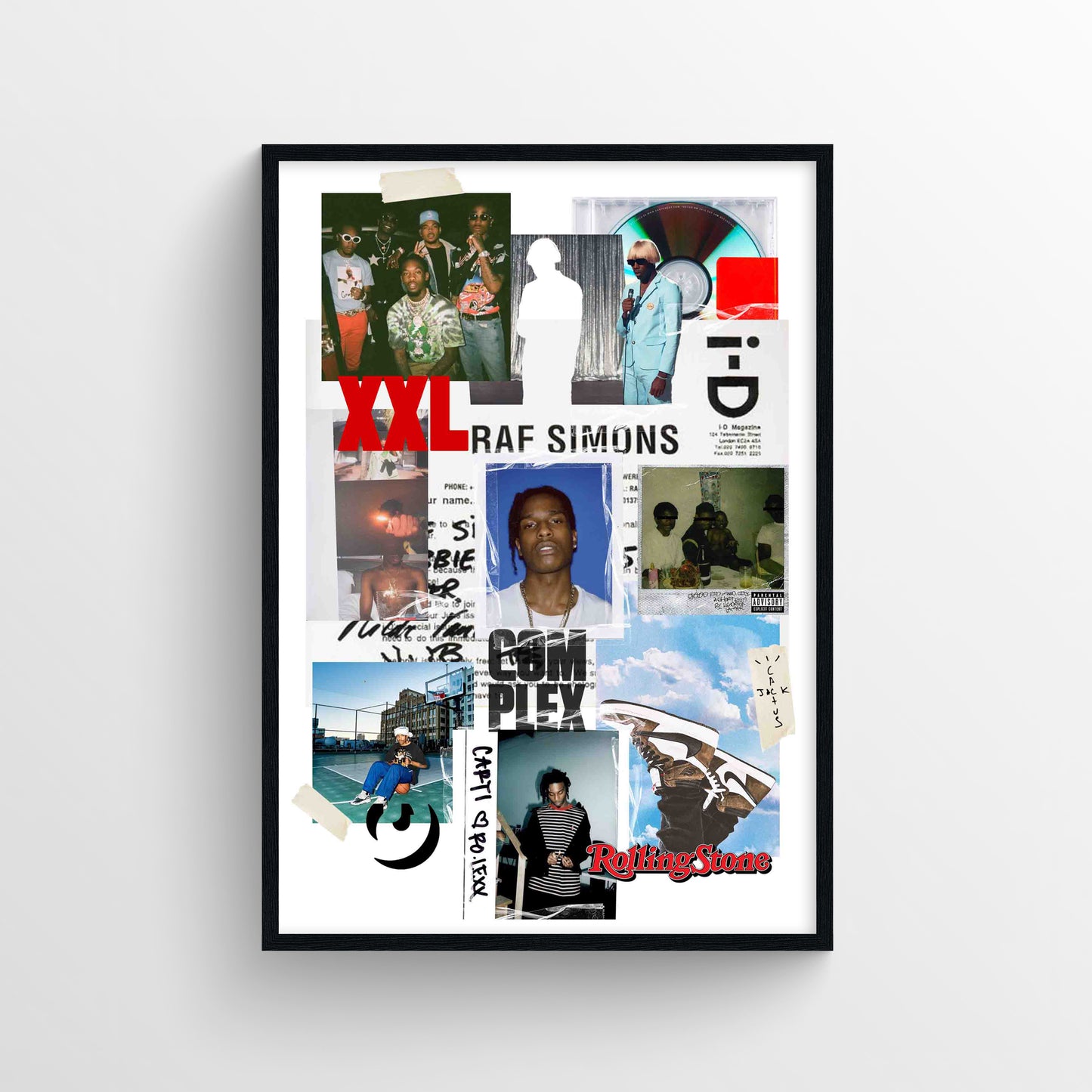 Streetwear & Rappers Music Collage Poster