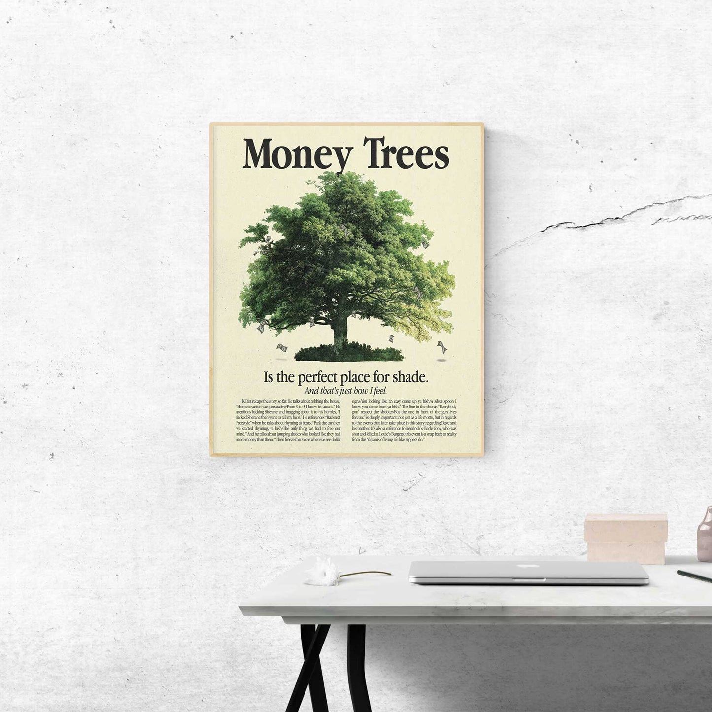 Money Trees Kendrick Lamar Vintage Advertising Poster