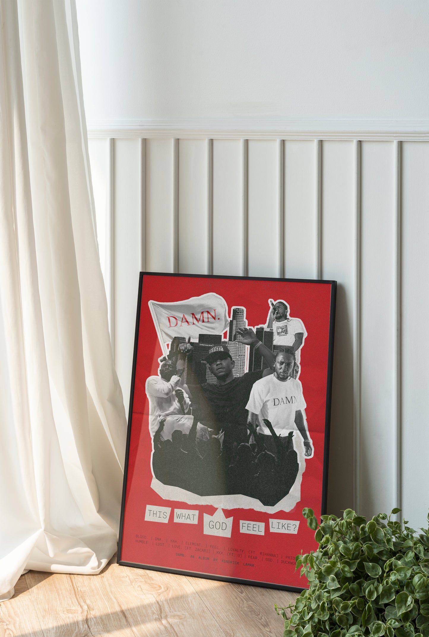 Kendrick Lamar "DAMN" Collage Poster