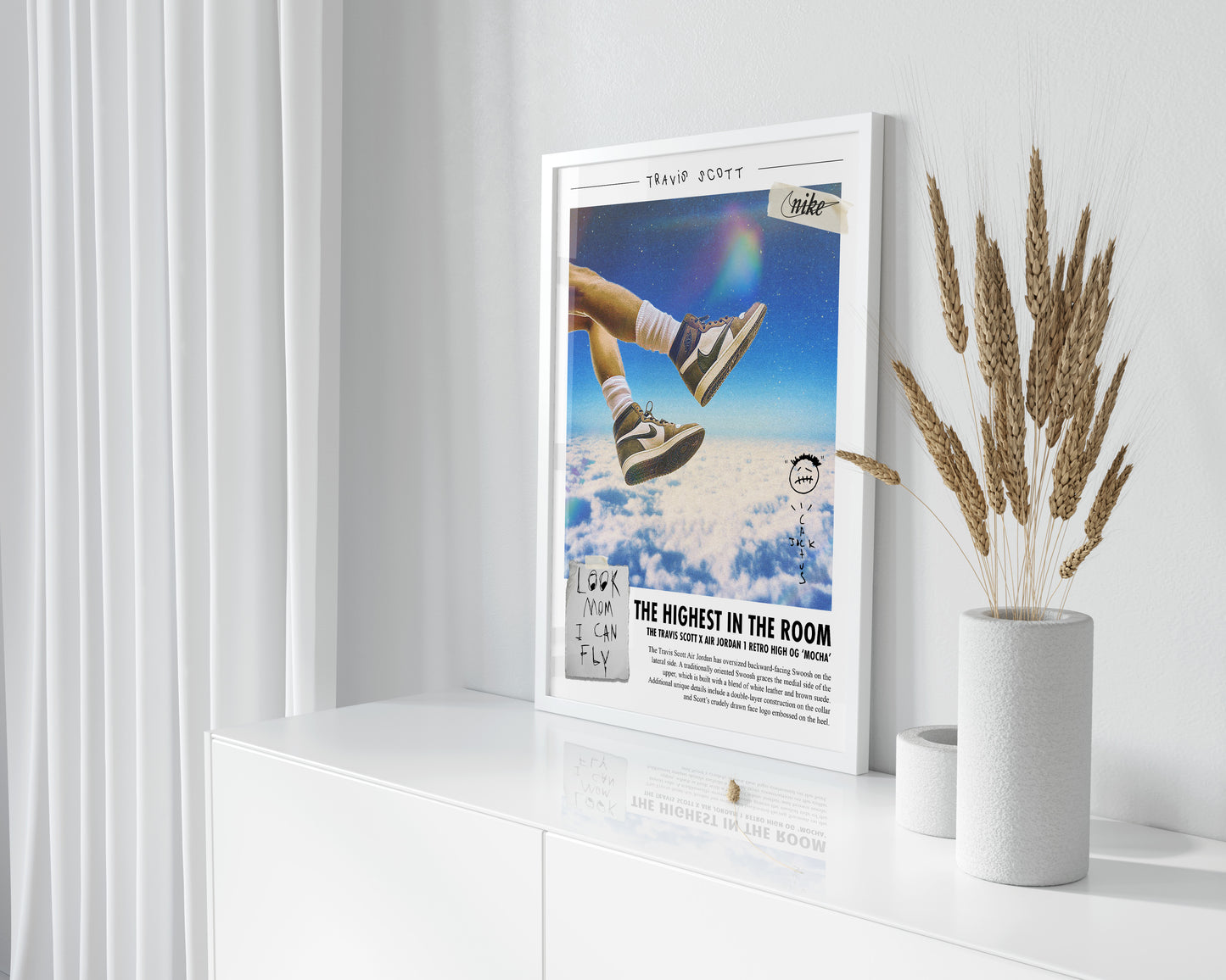Sneakerhead Retro Air Jordan 1 "Highest in the Room" Travis Scott Poster