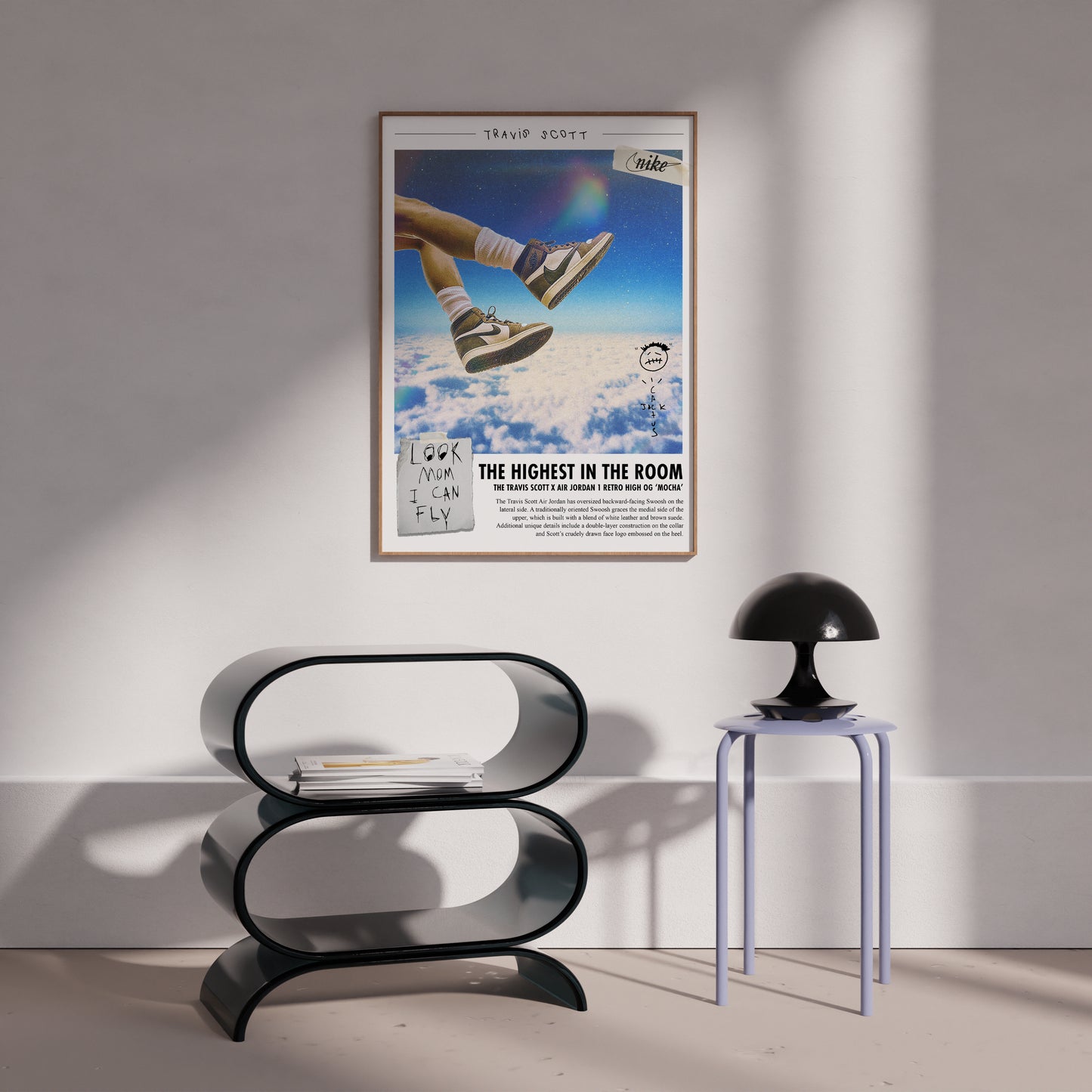 Sneakerhead Retro Air Jordan 1 "Highest in the Room" Travis Scott Poster