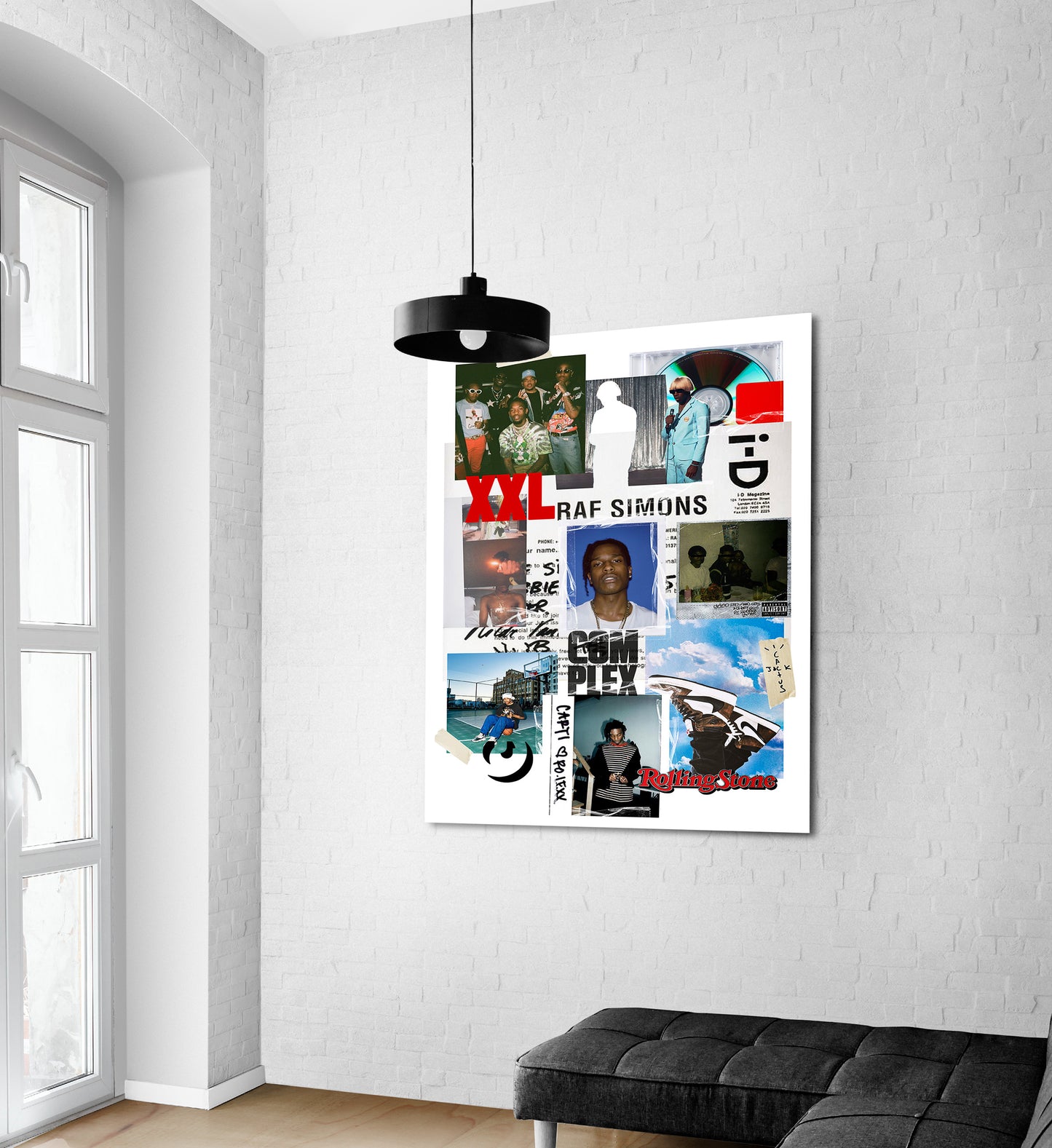 Streetwear & Rappers Music Collage Poster