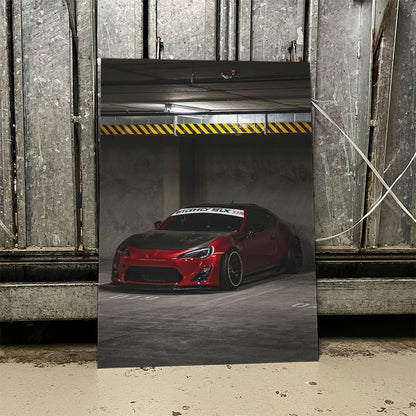 Stanced BRZ in Parking Garage