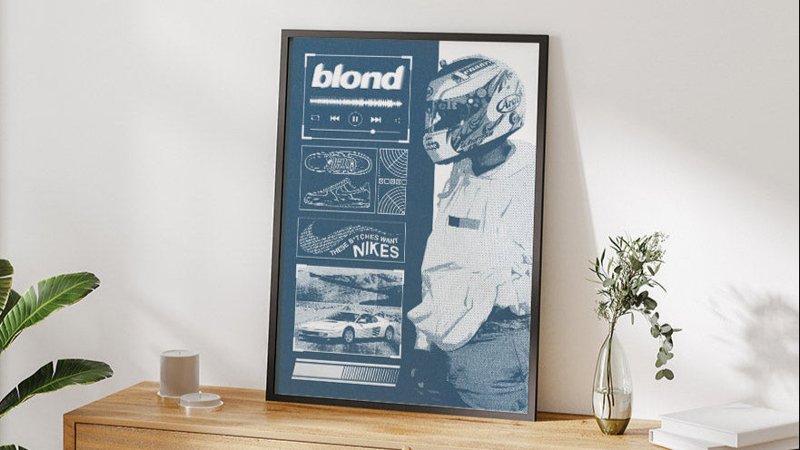 Frank Ocean "Blonde Blueprint" Poster