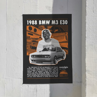 Frank Ocean "Nostalgia ULTRA" BMW M3 E30 Poster