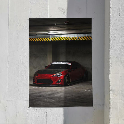 Stanced BRZ in Parking Garage
