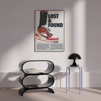 Lost and Found Retro Nike Jordans Poster "Chicago" Michael Jordan