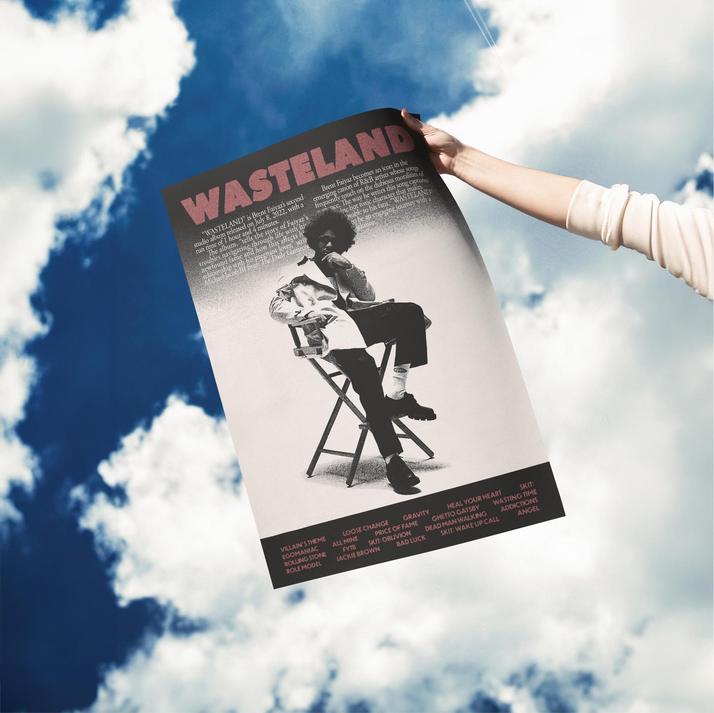Brent Faiyaz "Wasteland" Album Cover Poster