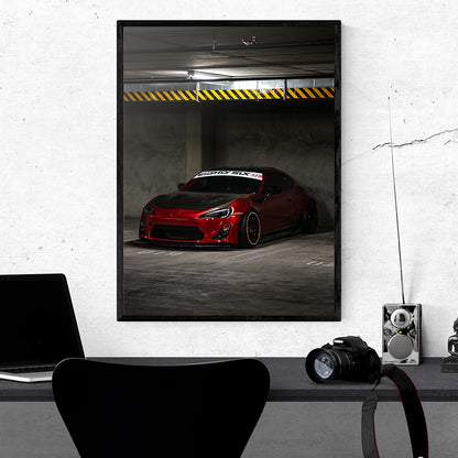 Stanced BRZ in Parking Garage