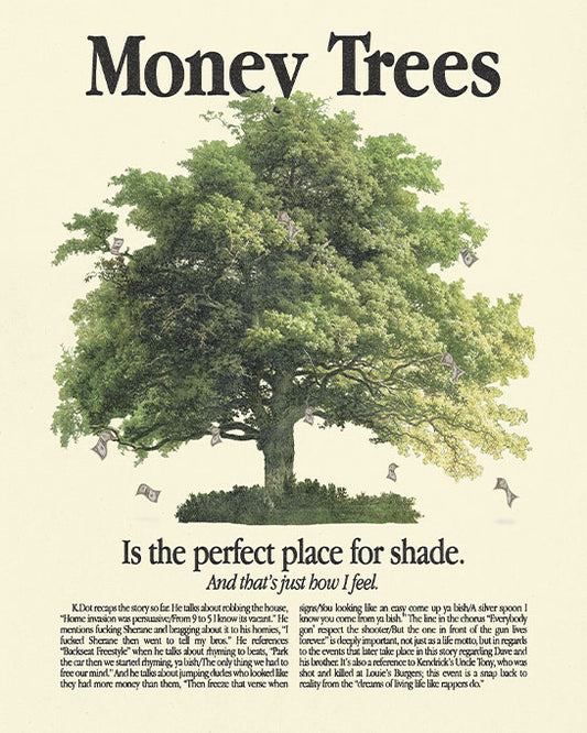 Money Trees Kendrick Lamar Vintage Advertising Poster