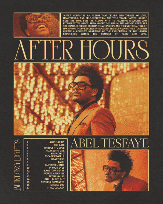 The Weekend "After Hours" Album Cover Poster