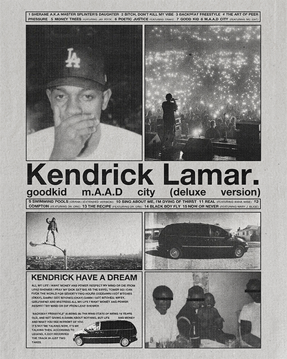 Kendrick Lamar "Good Kid M.A.A.D City" Poster
