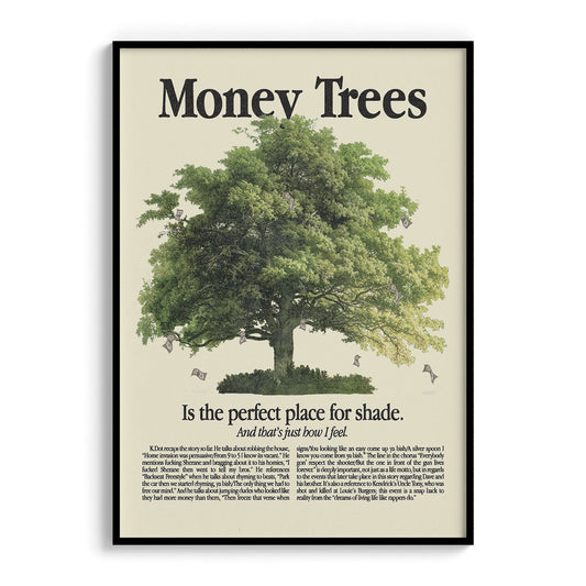 Money Trees Kendrick Lamar Vintage Advertising Poster