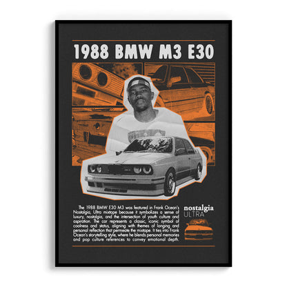 Frank Ocean "Nostalgia ULTRA" BMW M3 E30 Poster