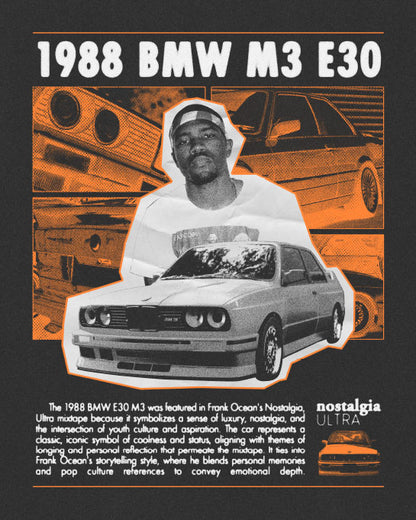 Frank Ocean "Nostalgia ULTRA" BMW M3 E30 Poster