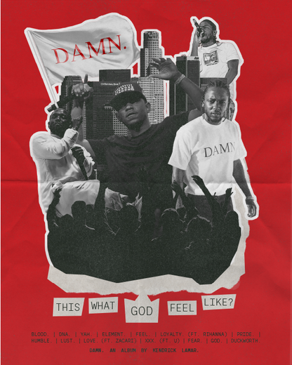 Kendrick Lamar "DAMN" Collage Poster