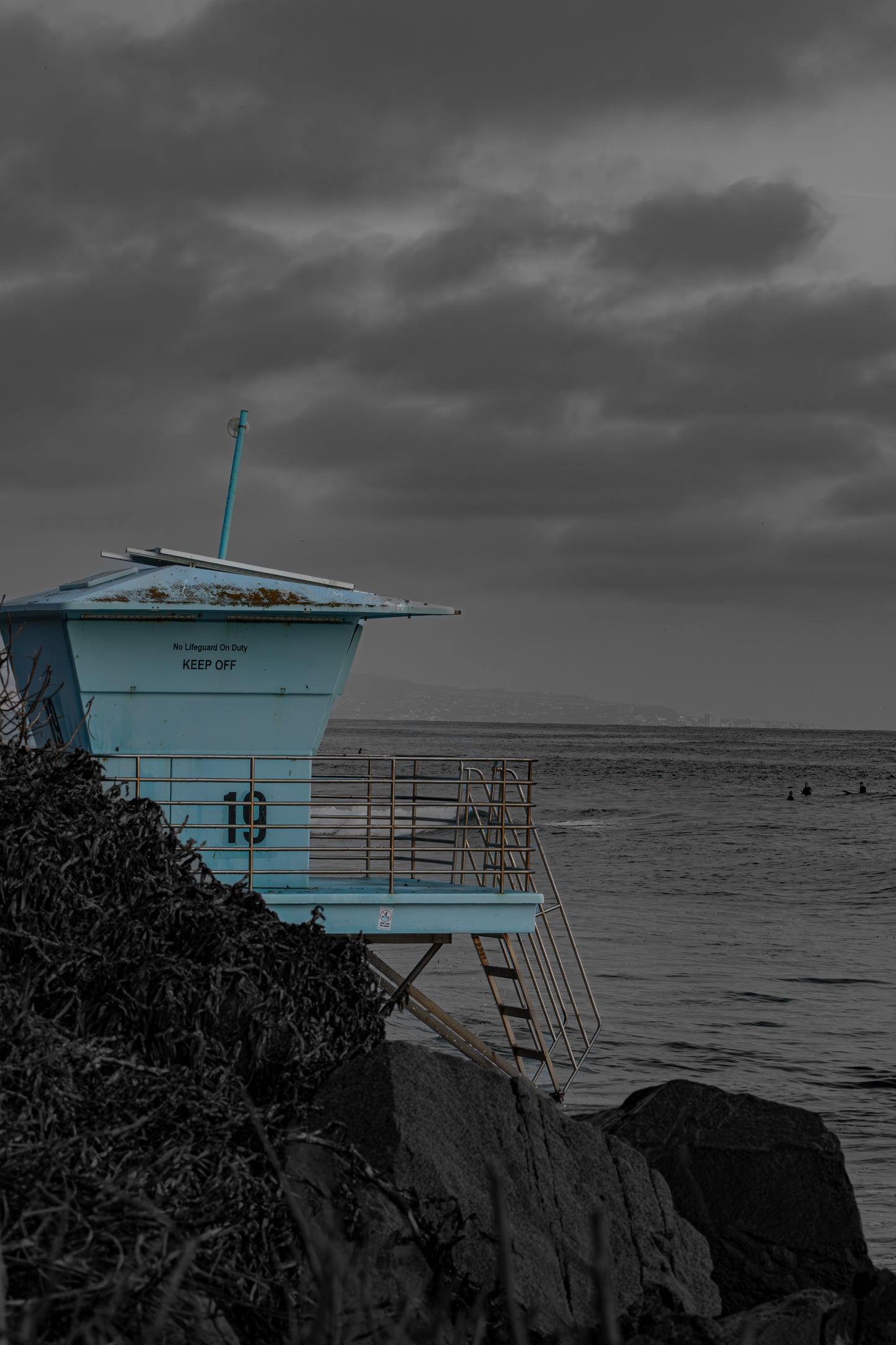 California Lifegaurd Tower Black & White