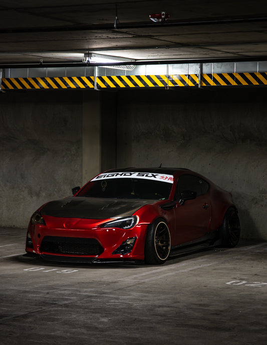 Stanced BRZ in Parking Garage