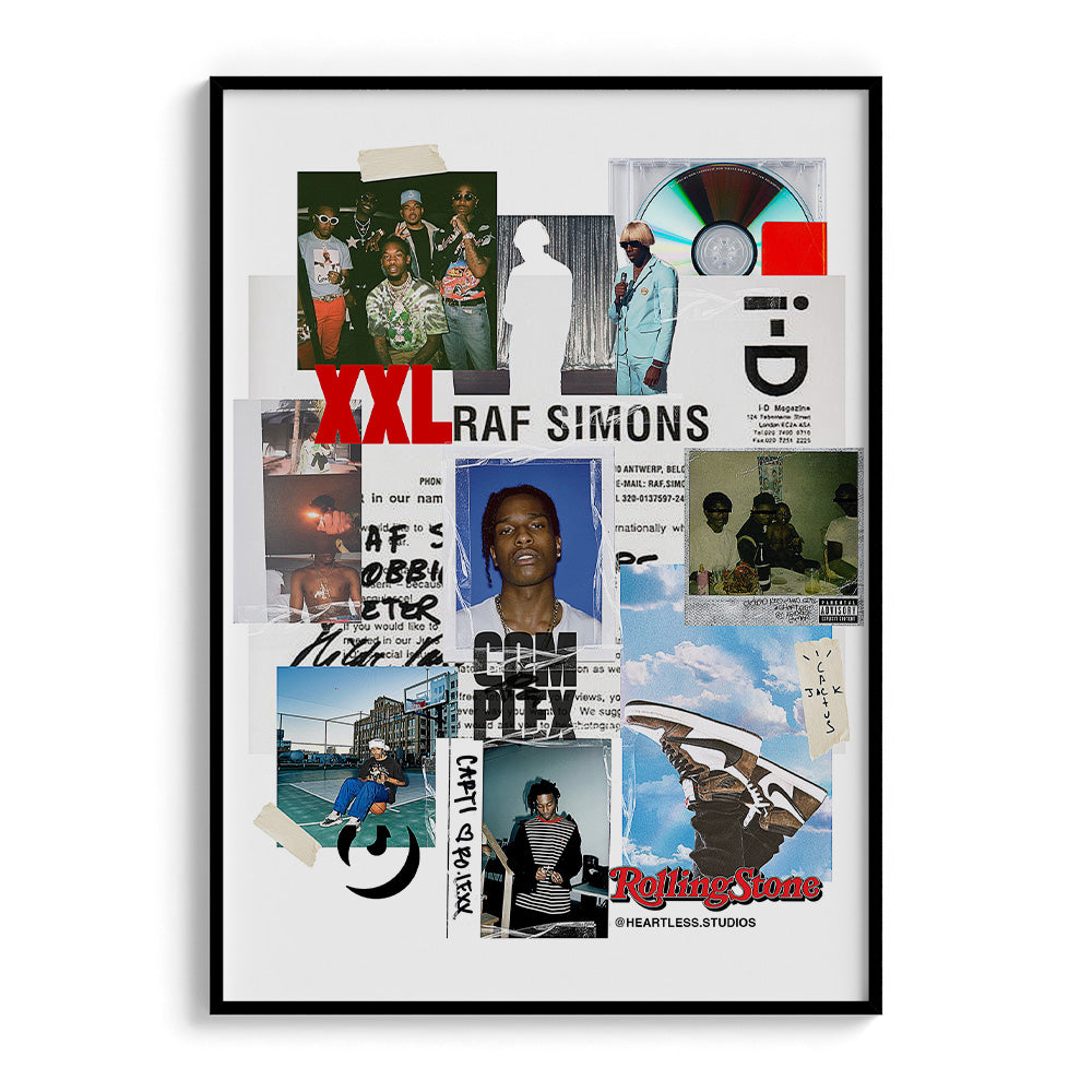 Streetwear & Rappers Music Collage Poster
