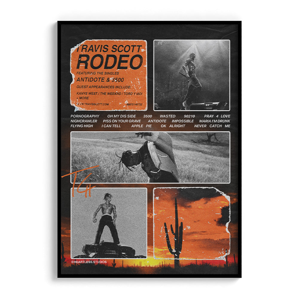Travis Scott Album Cover Art "Rodeo" Poster