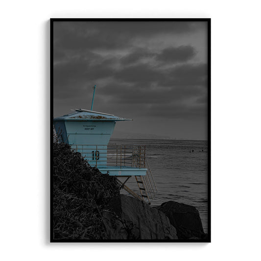California Lifegaurd Tower Black & White