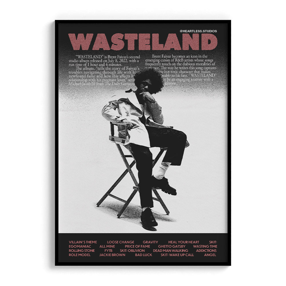 Brent Faiyaz "Wasteland" Album Cover Poster
