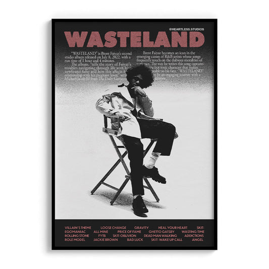 Brent Faiyaz "Wasteland" Album Cover Poster
