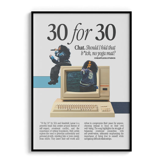 Sza "30 for 30" Poster