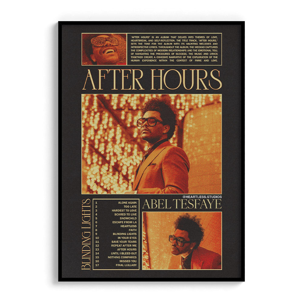 The Weekend "After Hours" Album Cover Poster