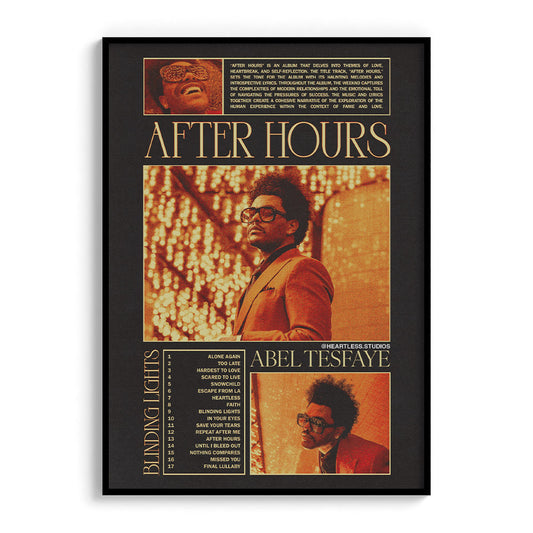 The Weekend "After Hours" Album Cover Poster