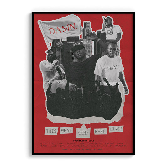 Kendrick Lamar "DAMN" Collage Poster