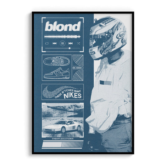 Frank Ocean "Blonde Blueprint" Poster
