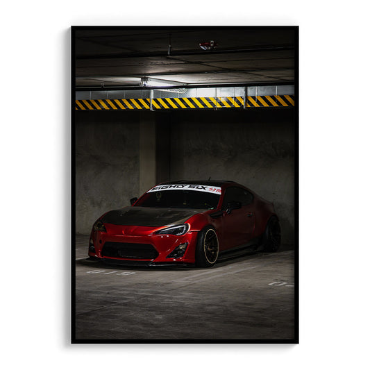 Stanced BRZ in Parking Garage