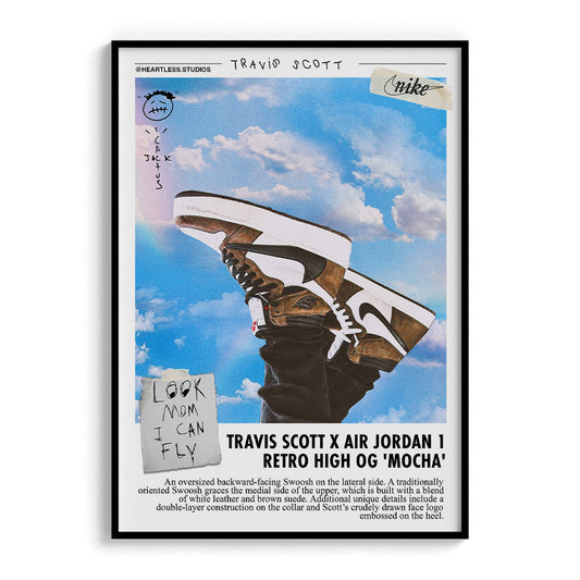 Sneakerhead Poster Retro Air Jordan 1 Low Mocha Reverse