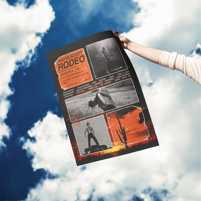 Travis Scott Album Cover Art "Rodeo" Poster
