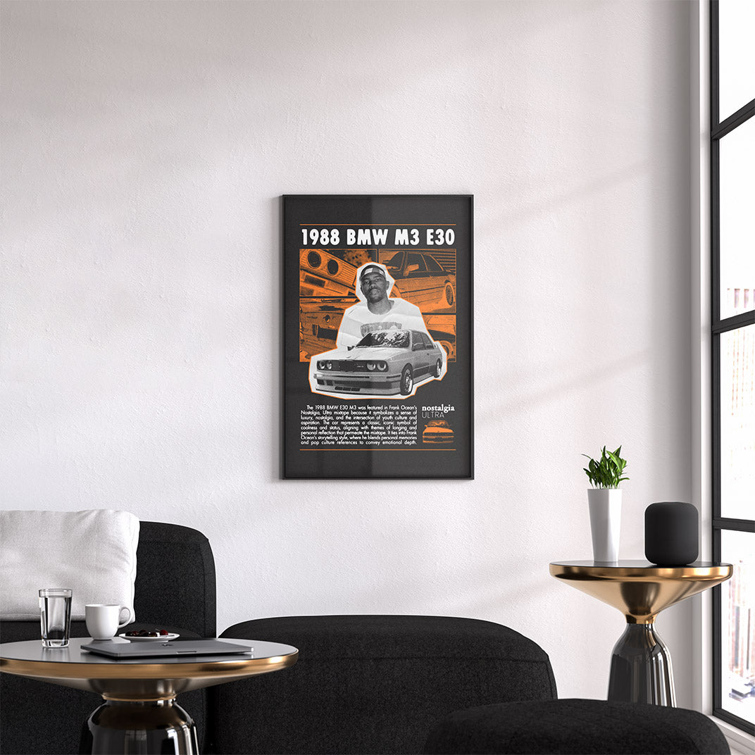 Frank Ocean "Nostalgia ULTRA" BMW M3 E30 Poster