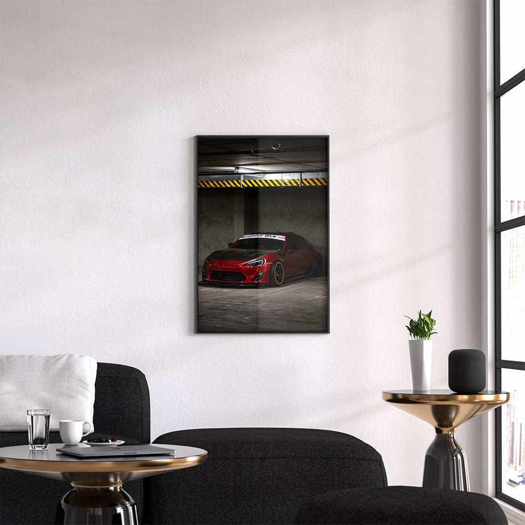 Stanced BRZ in Parking Garage