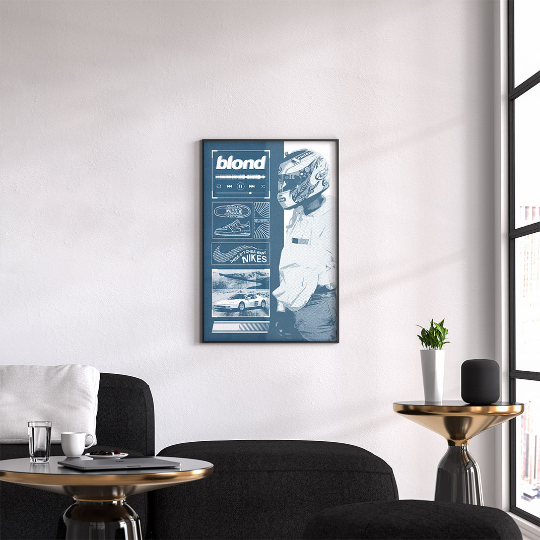 Frank Ocean "Blonde Blueprint" Poster